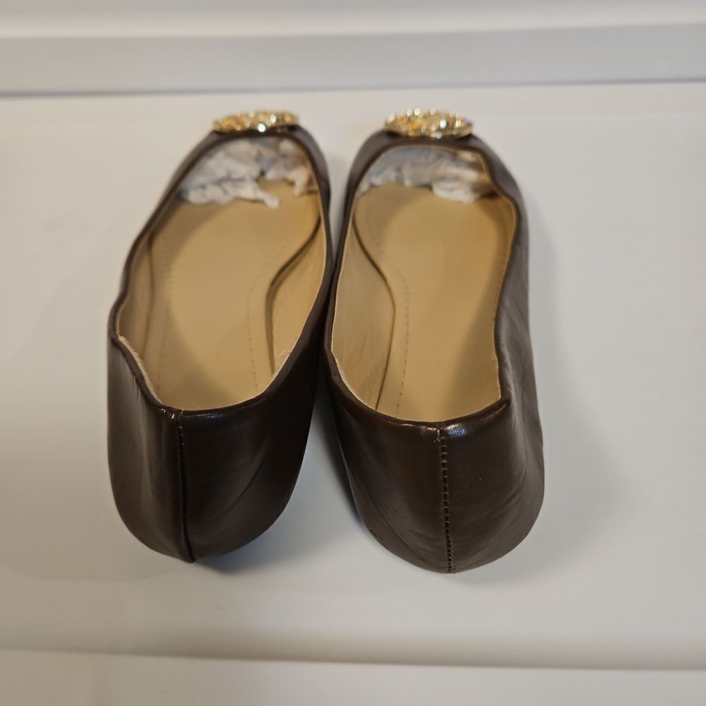Beverly Hills Polo Club Brown Flats  Like New sz 10 - Picture 5 of 8